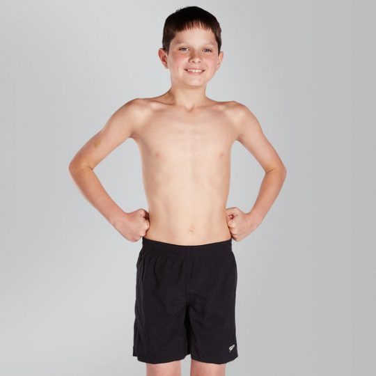 Boys Solid Leisure Swim Short Black Front | Quiller Ltd - Bespoke ...
