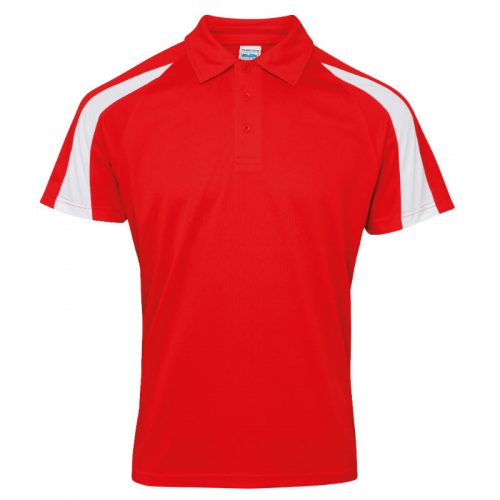 Poolside Contrast Polo Red/White
