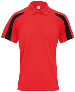 Poolside Contrast Polo Red/Black