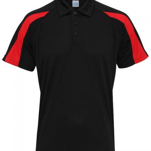 Poolside Contrast Polo Black/Red
