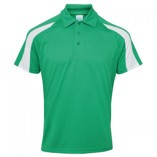 Poolside Contrast Polo Kelly Green/White
